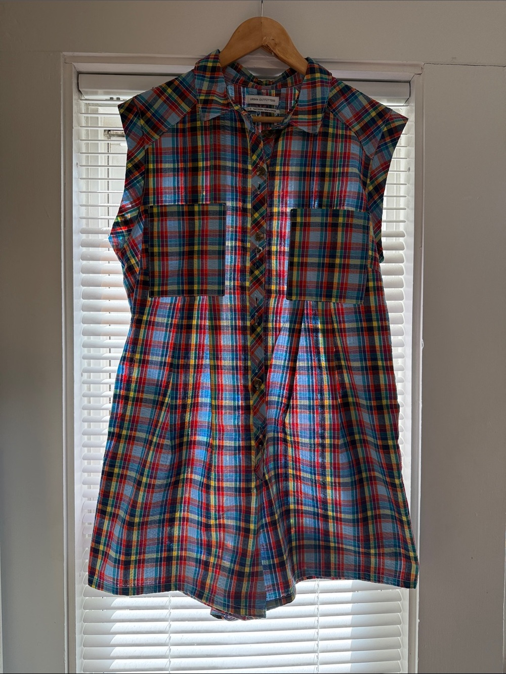 Urban Outfitters Multi-Color Plaid Sleeveless Romper - Picture 2 of 5